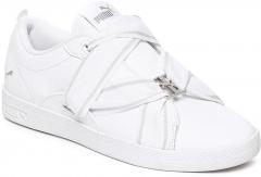 Puma White Smash Wns Buckle Leather Sneakers women