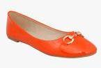 Qoo10 Orange Solid Ballerinas women