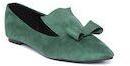 Red Pout Green Solid Ballerinas women