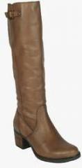 Salt N Pepper Knee Length Brown Boots women