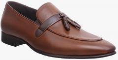 San Frissco Brown Leather Regular Loafers men