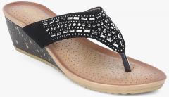 Tresmode Black Wedges Sandals women