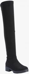 Truffle Collection Black Solid Heeled Boots women
