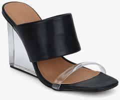 Truffle Collection Black Synthetic Regular Wedges women