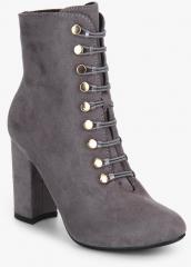Truffle Collection Grey Heeled Boots women
