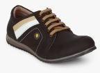 Tuskey Coffee Brown Lace Up Sneakers boys