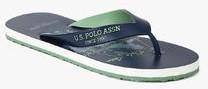 U S Polo Assn Park Navy Blue Flip Flops men