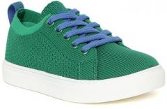 United Colors Of Benetton Green Synthetic Sneakers boys