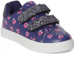 United Colors Of Benetton Navy Blue Synthetic Sneakers girls