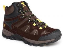 Wildcraft Brown & Black Solid Suede Mid Top Trekking Shoes men