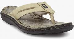 Woodland Khaki Leather Comfort Sandals men