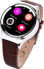 Bingo T20 Silver Round Stylish Android IOS Compatible Bluetooth Notification Smartwatch