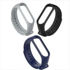 Ednita Soft Silicone Mi Band 3 & 4 Watch Strap Belt Pack Of 3