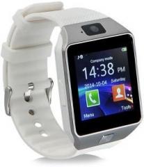 HealthMax DZ09 29 Bluetooth with Built in Sim card and memory slot Compatible All Android Mobiles White Smartwatch