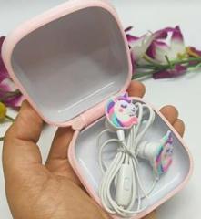Tera13 unicorn earphone with unicorn metal coin pouch pack of 2 Smart Headphones