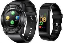 Time Up Combo Bluetooth SmartWatch & SmartBand Black Smartwatch