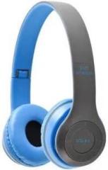 Wishmechstore P47 Bluetooth Foldable Headphone with Mic High Bass Clear Sound Bluetooth Smart Headphones
