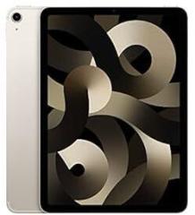 Apple iPad Air : with M1 chip, 27.69 cm Liquid Retina Display, 64GB, Wi Fi 6 + 5G Cellular, 12MP front/12MP Back Camera, Touch ID, All Day Battery Life Starlight