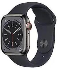 Apple Watch Series 8 GPS + Cellular 41mm Graphite Stainless Steel Case with Midnight Sport Band Regular