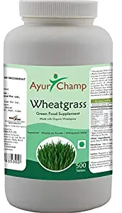 Ayur Champ Wheatgrass Tablet Green Food Supplement 500mg 500 Tablet