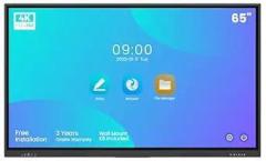BIG VUE 65 Inches Interactive Flat Panel, White Board 4K UHD Multi Touch Screen Display 3840 x 2160 Pixels Android 13 with Windows, 4GB RAM 32 GB ROM, Ideal for Teaching and Office Use