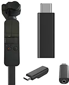 CHI AK Compatible for DJI OSMO Pocket USB C to 3.5mm Mic Microphone Adapter