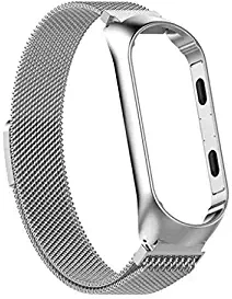 CHI AK Compatible for Xiaomi Mi Band 4 Watch Band Milanese Magnetic 304 Stainless Steel Wrist Strap 180mm + Film