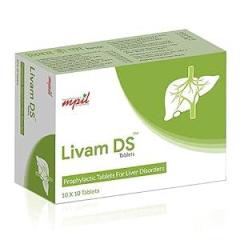 MPIL Livam DS Tablet | Liver Support Supplement | For Liver Support & Liver Detox | For both Men & Women | Improves Digestion and Appetite | 100 Tablets