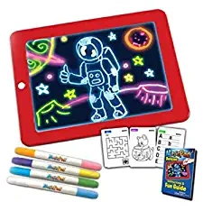 SIMMANS Magic Pad Light Up 3D Light Up Drawing Board Doodle Magic Glow Pad