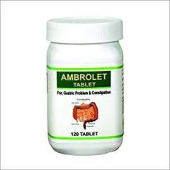 Sunshine Ayurvedic AMBROLET Tablet For Constipation & Gastric Indigestion 120 Tablet