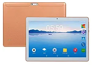 Thboxes 10.1 inch 4G LTE Tablet Android 8.0 Bluetooth PC 6+64G 2 SIM with GPS Tablet Golden EU Plug