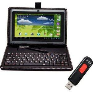 Vox SIM Calling Tablet Cum Mini Laptop + Keyboard cum Leather Case + 4GB Pendrive