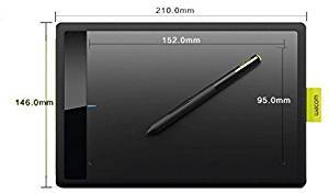 Wacom Bamboo One Drawing Pen Small Tablet CTL471 for Windows Mac including Sketch Drawing Software for Win 10 and Mac