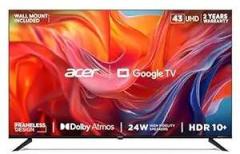Acer 43 inch (109 cm) G Series Google AR43GT2851UDFL (Black) Smart 4K Ultra HD LED TV