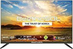 Beethosol 32 inch (80 cm) Bezel Less (LEDSTVBG3285HD27 EK) Black Smart Android HD Ready LED TV