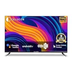 Cellecor 43 inch (108 cm) with Voice Remote | Play Store (E43P) Free Installation Black Smart Android Full HD LED TV