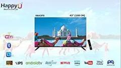 Happyu 43 inch (108 cm) HA43FS (Black) Smart Android Full HD LED TV