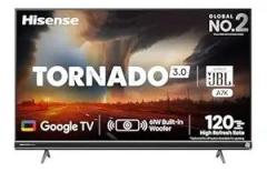 Hisense 55 inch (139 cm) Tornado 3.0 Series Google (55A7K, Black) | Built in JBL Soundbar & 25 W Subwoofer | HSR 120 Mode Smart 4K Ultra HD LED TV