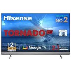 Hisense 65 inch (164 cm) Tornado 2.0 Series Google (65A7H, Silver) | Built in JBL 20 W Subwoofer | HDR 10+ | Dolby Vision & Atmos Smart 4K Ultra HD LED TV