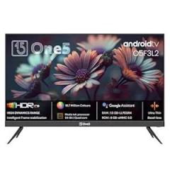 One5 43 inch (109 cm) Ultra Thin Frameless O5F4L3 (Black) (2024 Model) | with Voice Assistant Smart Android HD Ready LED TV