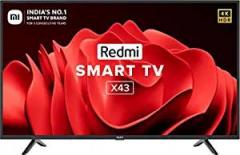Redmi 43 inch (108 cm) X43 | L43R7 7AIN (Black) (2022 Model) Android Smart 4K Ultra HD LED TV