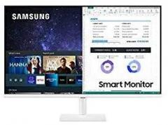 (renewed) 32 inch (80 cm) Samsung Monitor with Netflix, YouTube, Prime Video and Apple Streaming (LS32AM501NWXXL, White) Smart TV