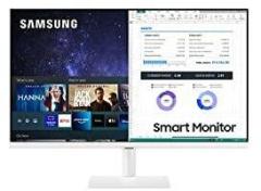 Samsung 27 inch (68.6 cm) Ls27Am501Nwxxl, 1920 X 1080 Pixels Monitor with Netflix, YouTube, Prime Video and Apple Streaming (White) Smart Led Tv