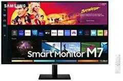 Samsung 32 inch (80 cm) 3840 x 2160 Pixels M7 Monitor, Type C, apps, Plus, Office 365, Apple Airplay, Dex, Bluetooth, IOT, Speakers, Remote (LS32BM700UWXXL, Black) Smart Smart 4K UHD LED TV