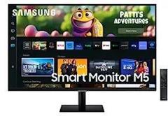 Samsung 32 inch (80 cm) M5 FHD Monitor, Mouse & Keyboard Control, apps, IoT Hub, Office 365, Apple Airplay, Dex, Speakers, Remote, Bluetooth (LS32CM500EWXXL, Black) Smart Smart TV
