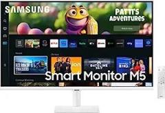 Samsung 32 inch (80 cm) M5 FHD Monitor, Mouse & Keyboard Control, apps, IoT Hub, Office 365, Apple Airplay, Dex, Speakers, Remote, Bluetooth (LS32CM501EWXXL, White) Smart Smart TV