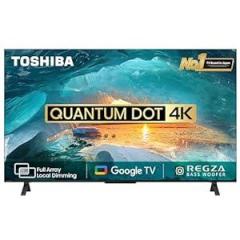 Toshiba 55 inch (139 cm) Google 55M550MP (Black) | Full Array Local Dimming | HDR 10+ | REGZA Bass Woofer Smart 4K Ultra HD QLED TV