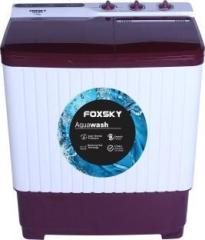 Foxsky 7.5 kg FS SATL75WM Semi Automatic Top Load Washing Machine (White, Maroon)