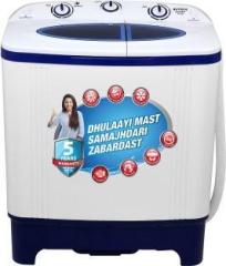 Intex 6.5 kg SA65NBPT Semi Automatic Top Load Washing Machine (With Air Dry Technology, Wave Pulsator Design, Magic Filter Transparent Lid Blue, White)