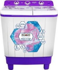 Mitashi 7.2 kg MiSAWM72v45 GL Semi Automatic Top Load Washing Machine (White, Purple)